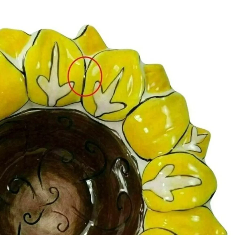 Blue Sky Clayworks Heather Goldminc Sunflower Bowl Spreader BEC6160 2010 READ‎